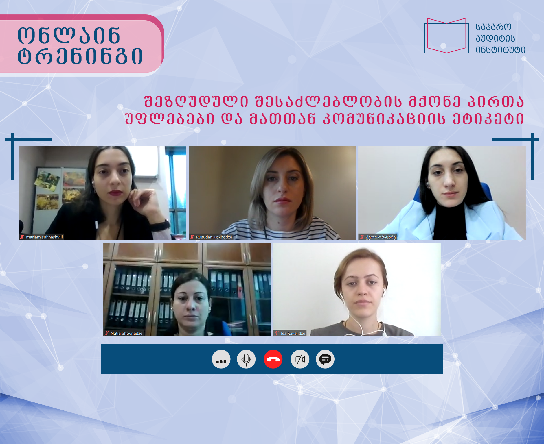 საჯარო აუდიტის ინსტიტუტმა შშმ პირთა უფლებების შესახებ ტრენინგკურსი ჩაატარა.